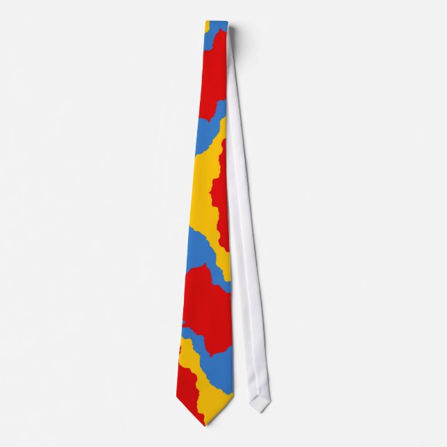 OPUS Perfect Red-Yellow-Blue Clown Palette Tie (Front)