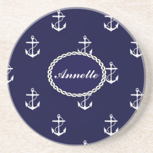 Opus Posh Anchor Nautical Custom Coaster