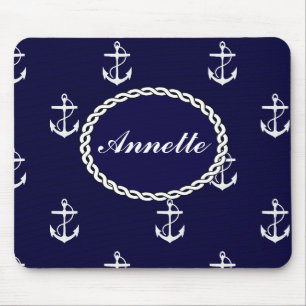 Opus Posh Anchor Nautical Custom Mouse Mat