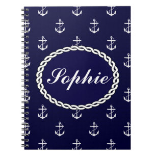 Opus Posh Anchor Nautical Custom Notebook