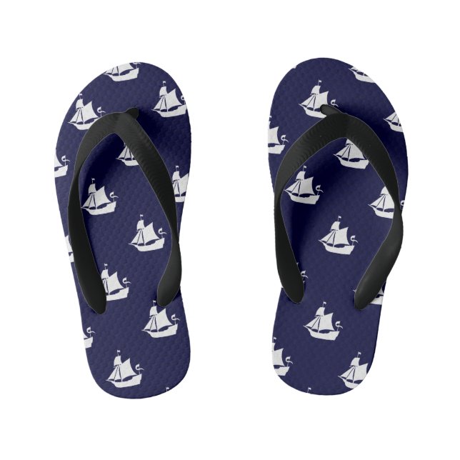 Opus Posh Ship Nautical  Kid's Flip Flops (Footbed)