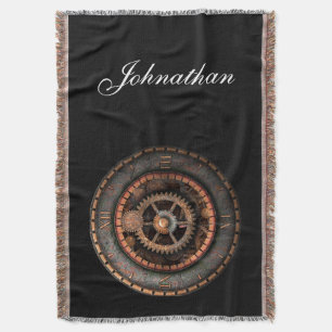 Opus Posh Steampunk Gears Throw Blanket
