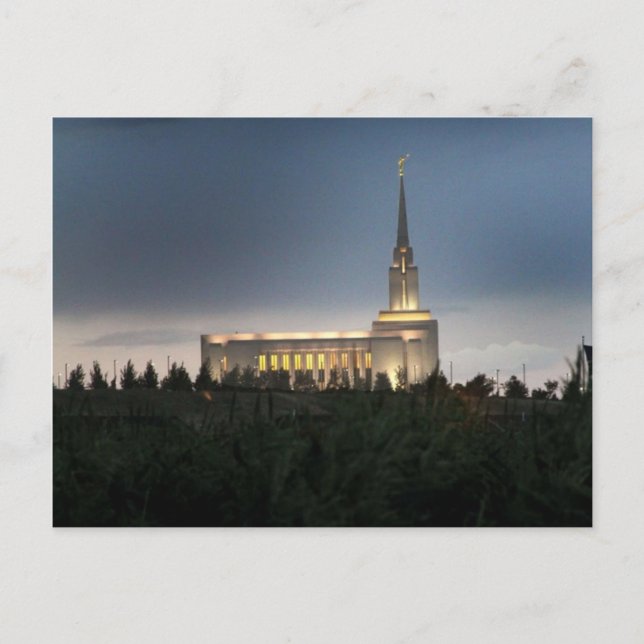 oquirrh mountain lds utah temple postcard (Front)