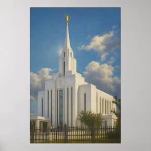 Oquirrh Mountain Utah Temple Painting™ LDS Poster