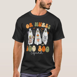 OR Boo Crew Costume Funny Nurse Ghost Halloween T-Shirt