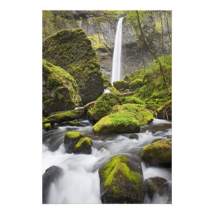 OR, Columbia River Gorge, Elowah Falls and Photo Print