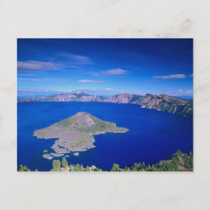 OR, Crater Lake NP, Wizard Island and Crater Postcard