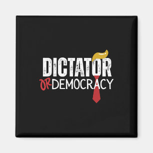 Or Democracy Funny Trump Hair Tie Magnet