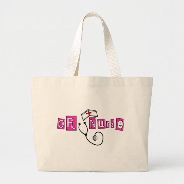 OR Nurse Gifts Large Tote Bag (Front)