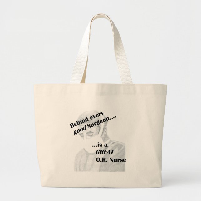 OR Nurse Large Tote Bag (Front)