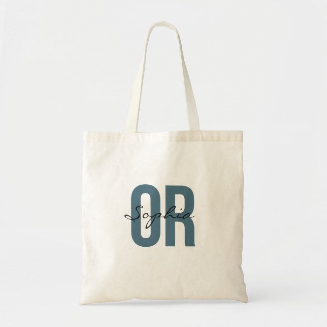 OR Nurse Personalised Name Bold Typogrphy Tote Bag (Front)