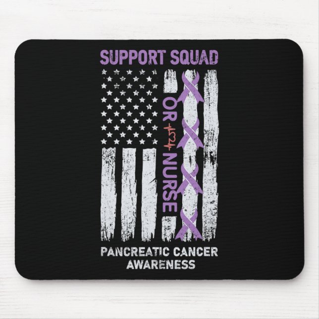 OR Operating Room Nurse Pancreatic Cancer Awarenes Mouse Mat (Front)