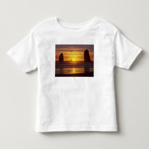 OR, Oregon Coast, Cannon Beach, seastacks at 2 Toddler T-Shirt