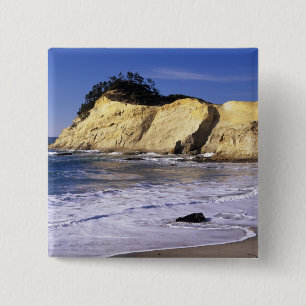 OR, Oregon Coast, Cape Kiwanda SP, Cape 2 15 Cm Square Badge