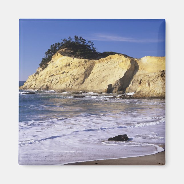 OR, Oregon Coast, Cape Kiwanda SP, Cape 2 Magnet (Front)