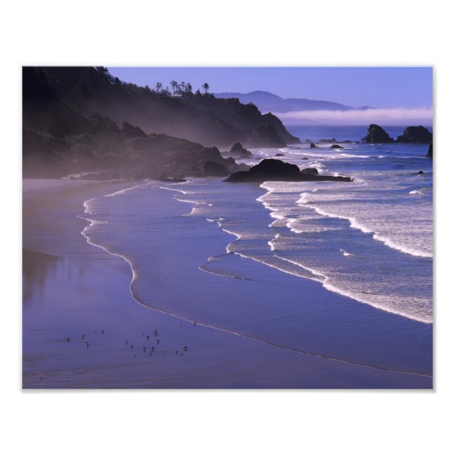 OR, Oregon Coast, Ecola SP, Indian Beach with Photo Print (Front)