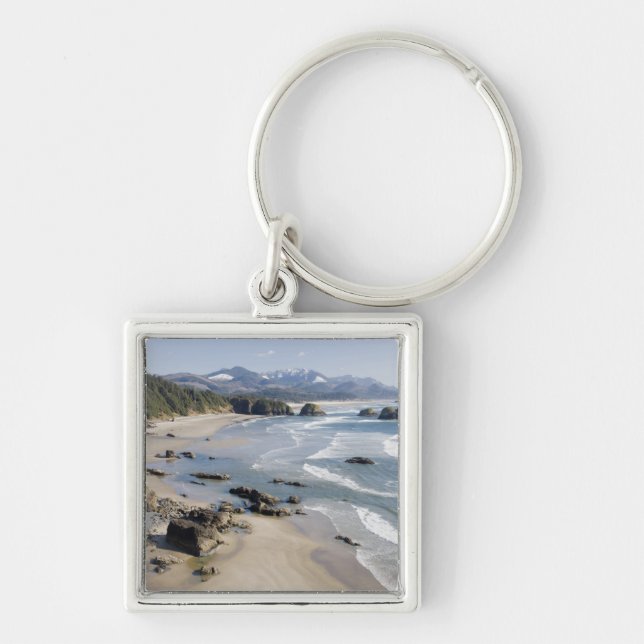OR, Oregon Coast, Ecola State Park, Crescent 2 Key Ring (Front)