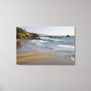 OR, Oregon Coast, Ecola State Park, Indian Canvas Print