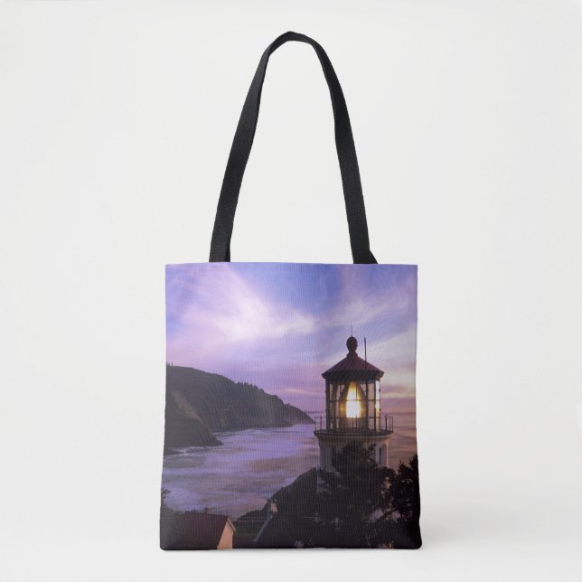 OR, Oregon Coast, Heceta Head Lighthouse on Tote Bag (Front)