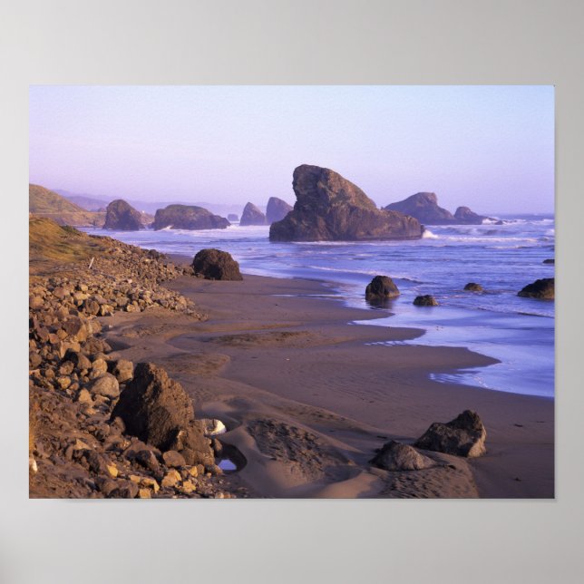 OR, Oregon Coast, Myers Creek, rock formations Poster (Front)