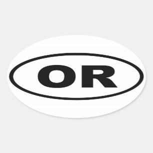 OR Oregon Oval Sticker