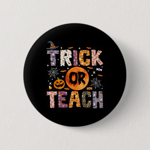 Or Teach Funny Teachers Halloween Ghost 6 Cm Round Badge