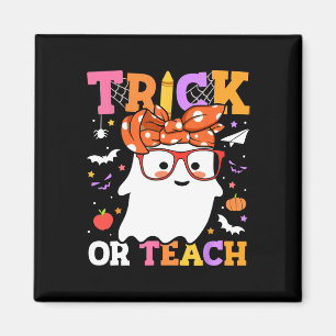 Or Teach Teachers Happy Halloween Ghost With Banda Magnet