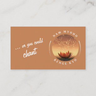 "Or You Could Chant" SGI Buddhist Business Card
