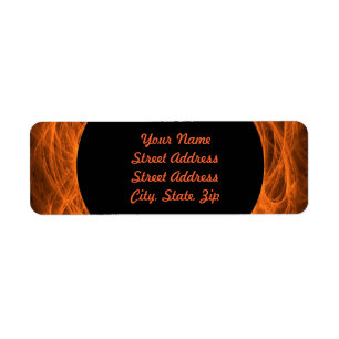 Ora & Bl Fractal Background Return Address Sticker