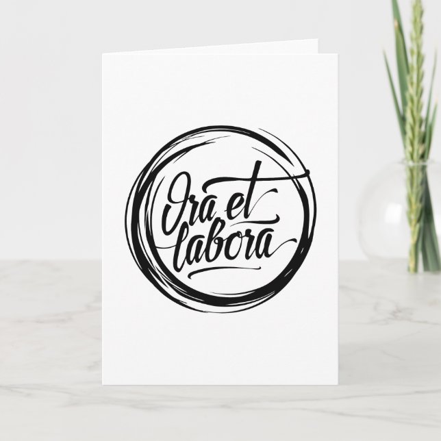Ora et labora card (Front)