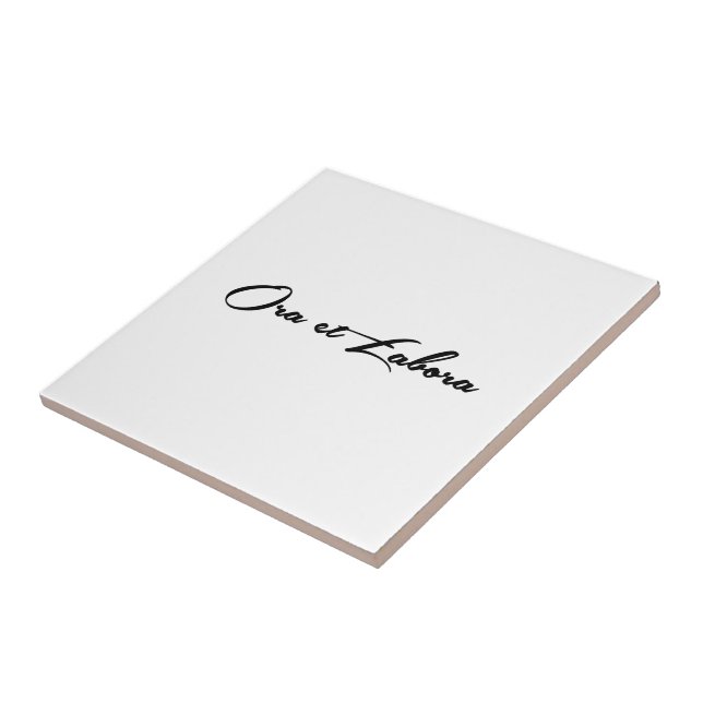 Ora et Labora Tile (Side)