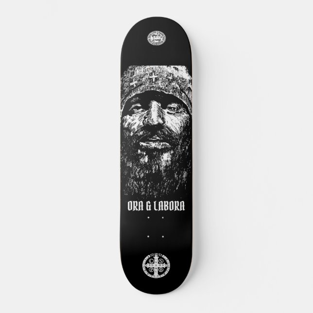 Ora & Labora - Skateboard, 8 1/8" Deck Skateboard (Front)