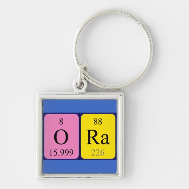 Ora periodic table name keyring (Front)