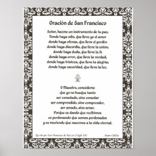 Oracion de San Fransisco Poster