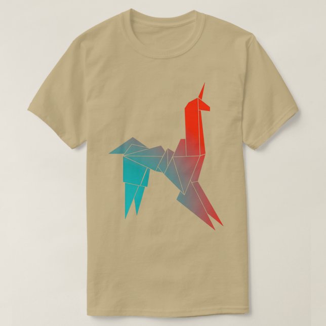 Oragami Unicorn T-Shirt (Design Front)