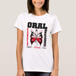 Oral Cancer Awareness Butterfly T-Shirt