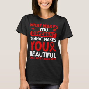 Oral Cancer Awareness Day Fighter Cancer Survivor T-Shirt