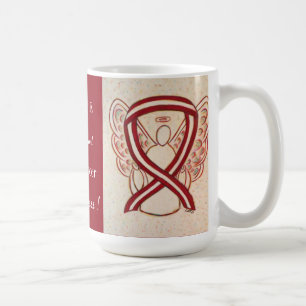 Oral Cancer Awareness Ribbon Angel Mug