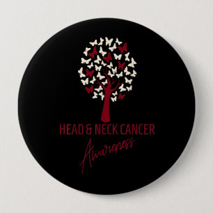 Oral Head Neck Cancer Awareness 10 Cm Round Badge