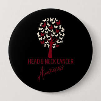 Oral Head Neck Cancer Awareness 10 Cm Round Badge