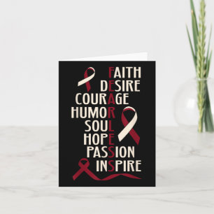 Oral Head Neck Cancer Awareness Fearless Card