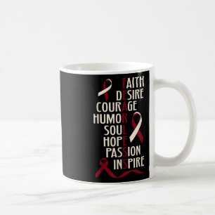 Oral Head Neck Cancer Awareness Fearless Coffee Mug