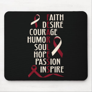 Oral Head Neck Cancer Awareness Fearless Mouse Mat