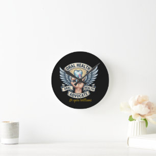 Oral Health Advocate Dental Hygienist keychin Round Clock