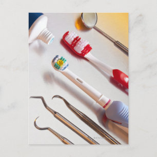 Oral Hygiene - Electric toothbrush, manual Postcard
