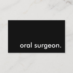 oral surgeon. business card