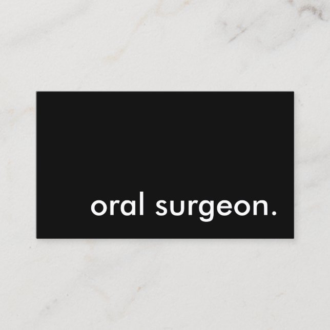 oral surgeon. business card (Front)