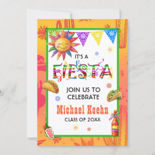 Orale Fiesta Graduation Party Invitation