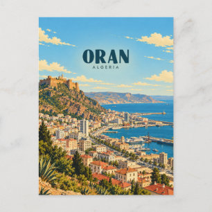 Oran Algeria Vintage Travel Art Postcard