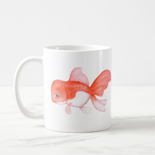 Oranda Goldfish Fancy Goldfish Lover gift Coffee Mug (Left)